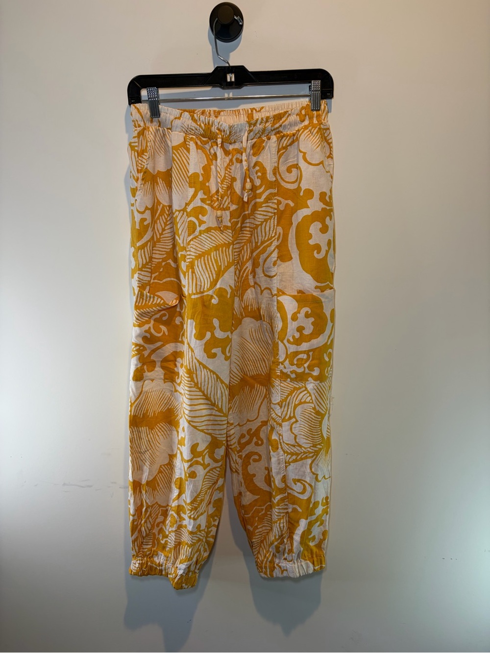 Haute Hippie White and Yellow Floral Pants